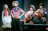 HONKY-TONK: From left, Rachel Friedman, David Lorell, Daniella Lowe and Danny Silberstein in Shalhevet Drama's "devised play," 'Nashville Nights.'