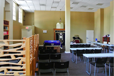 SERIOUS: The Beit Midrash at B'nai David is one of the rooms . Classes are serious but more relaxed.