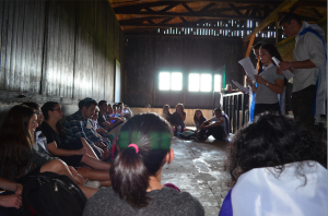 COLD: A mix of emotions flooded seniors sitting on the hard floor in front of the ovens at Majdanek.