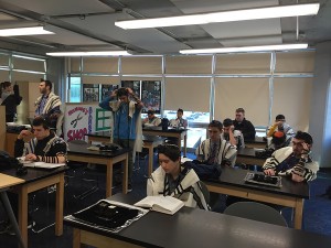 A sephardic minyan at SAR High School in New York, one of the more common options in schools surveyed.