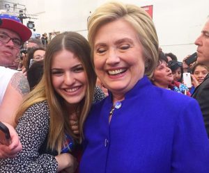 Layla Galeck with Hillary Clinton