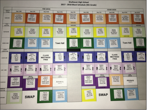 UPDATED%3A++Lunch%0Ais+15+minutes+longer+for+9th+grade+than+last+year+but+MAP+period+still+exists.+Freshmen+arranged+their+schedules+as+sticky+tiles+on+a+grid+during+orientation+Aug.+24.